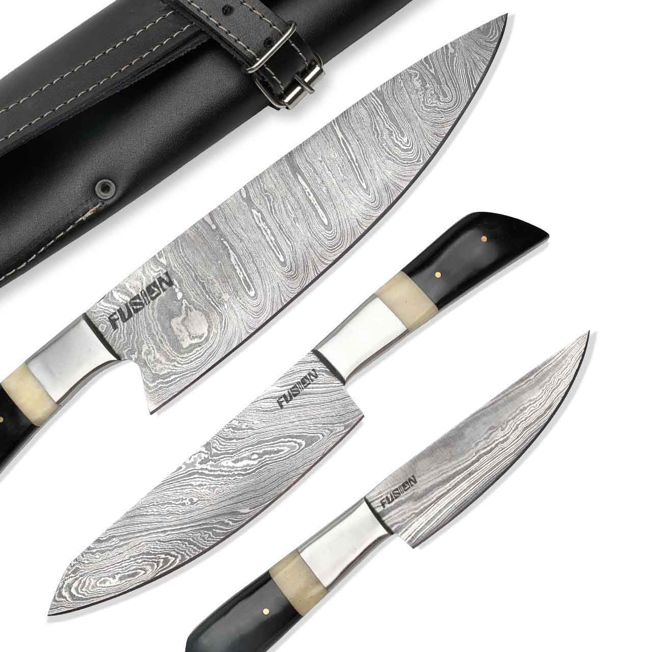 Damascus Steel Chef Knives Set