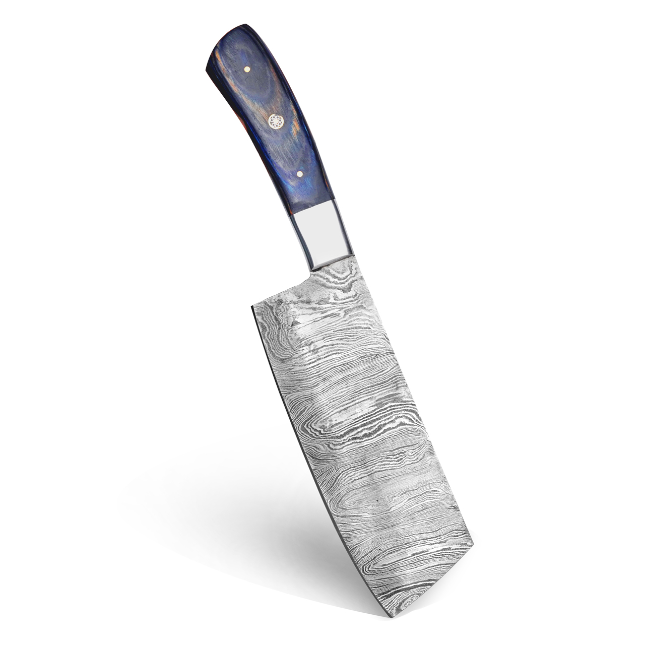 Blue Wooden Handle Meat Cleaver