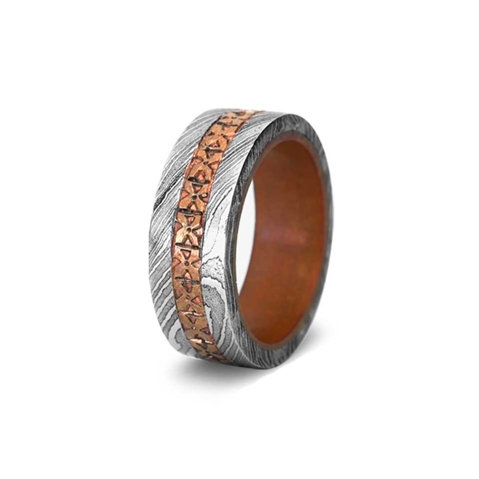 Criss Cross - Hand Engraved Ring