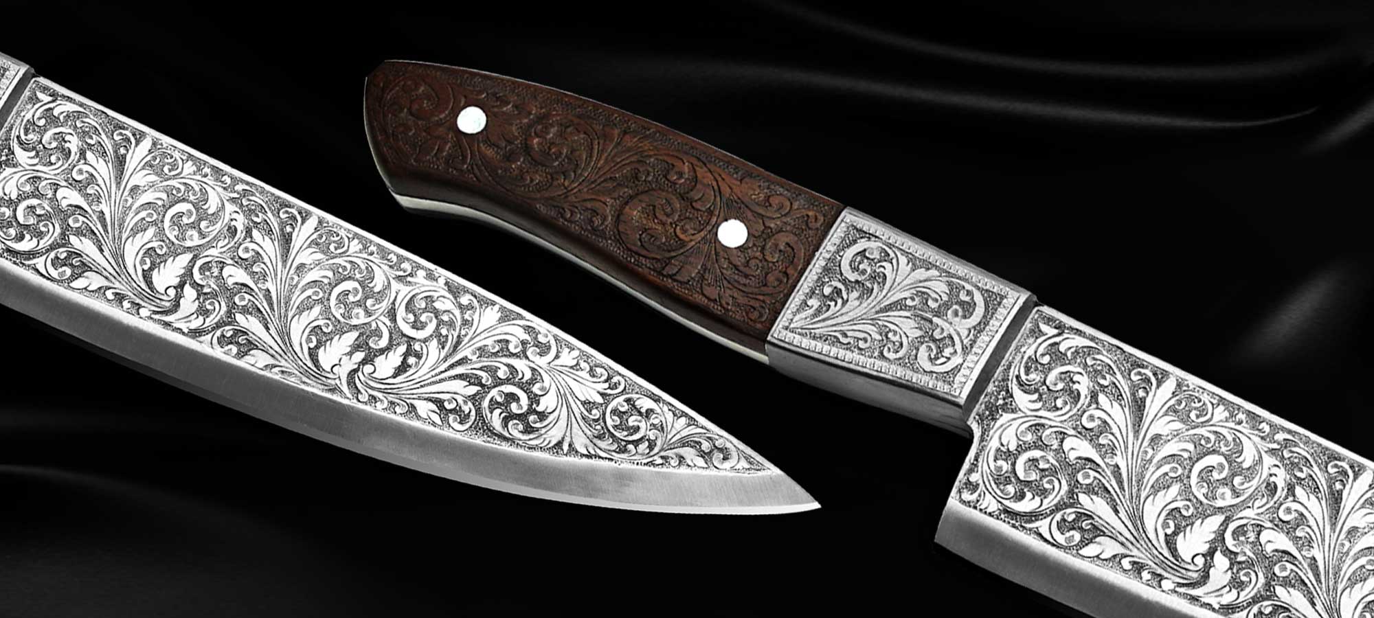 Engraved Chef Knife, Custom Engraved Knives